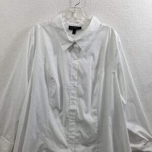 Lane Bryant Women's Button Front Long Sleeve Blouse Size 26  31025-1082